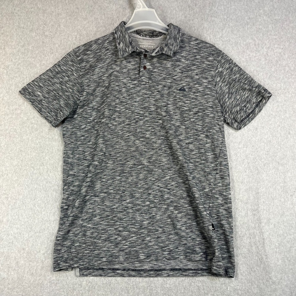 Quiksilver Modern Fit Polo Shirt Mens XXL Soft Cotton Heather Gray Surf Beach